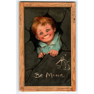 Frances Brundage Be Mine Bright Eyed Boy Valentine No 101 Postcard Tuck 1909